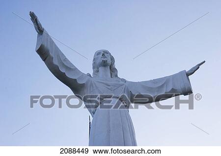Cristo The Yungay (Yungay Christ) Statue Atop The Cemetery, Yungay, Ancash, Peru View Large Photo Image Stock Photo - Cristo The Yungay (Yungay Christ) Statue Atop The Cemetery, Yungay, Ancash, Peru. Fotosearch