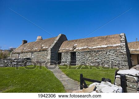Stock Photograph - Crofter's House; Shetland Scotland. Fotosearch
