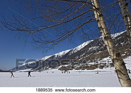Stock Photography - Cross Country Skiing In Obergesteln.. Fotosearch