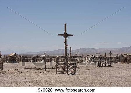 Cross In The Abandoned Cemetery, Office Chacabuco, Antofagasta Region, Chile View Large Photo Image Stock Photo - Cross In The Abandoned Cemetery, Office Chacabuco, Antofagasta Region, Chile. Fotosearch