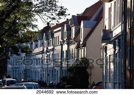 Crow-Stepped Gabled Houses Along The Hansahafen, Lubeck, Germany View Large Photo Image Stock Image - Crow-Stepped Gabled Houses Along The Hansahafen, Lubeck, Germany. Fotosearch