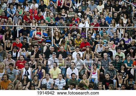 Crowd Attending Summer Festival View Large Photo Image Stock Image - Crowd Attending Summer Festival. Fotosearch