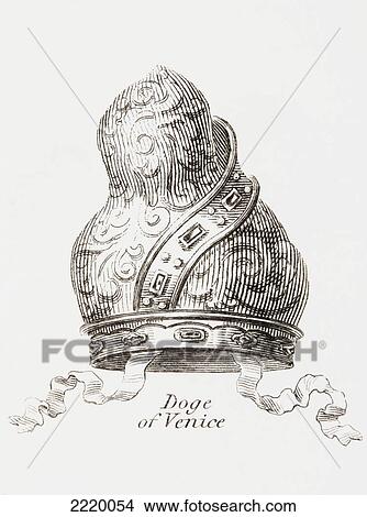 Crown Worn By The Doge Of Venice. From The Cyclopaedia Or Universal Dictionary Of Arts, Sciences And Literature By Abraham Rees, Published London 1820. View Large Photo Image Picture - Crown Worn By The Doge Of Venice. From The Cyclopaedia Or Universal Dictionary Of Arts, Sciences And Literature By Abraham Rees, Published London 1820.. Fotosearch
