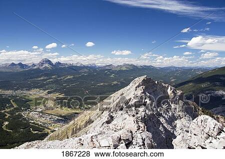 Stock Photo - Crowsnest Mountain, Blairmore, Alberta, Canada. Fotosearch