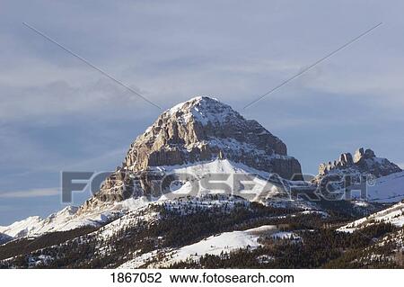 Stock Image - Crowsnest Mountain; Crowsnest Pass, Alberta, Canada. Fotosearch