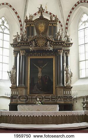 Crucifixion Painting In The Interior Of The St Mary's Cathedral In Tallinn, Estonia View Large Photo Image Stock Image - Crucifixion Painting In The Interior Of The St Mary's Cathedral In Tallinn, Estonia. Fotosearch