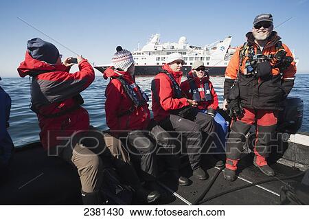Stock Image - Cruise around Svalbard; Svalbard, Norway. Fotosearch
