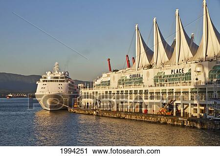 Cruise Ship At Canada Place, Vancouver, British Columbia, Canada View Large Photo Image Stock Image - Cruise Ship At Canada Place, Vancouver, British Columbia, Canada. Fotosearch