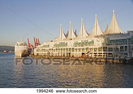 Cruise Ship At Canada Place, Vancouver, British Columbia, Canada View Large Photo Image Stock Photograph - Cruise Ship At Canada Place, Vancouver, British Columbia, Canada. Fotosearch