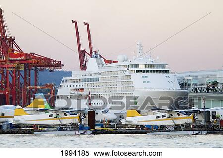 Stock Photography - Cruise Ship By Canada Place, Vancouver, British Columbia, Canada. Fotosearch