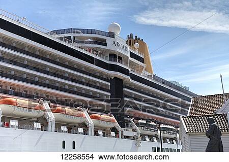 Cruise ship docked; Stavanger, Norway View Large Photo Image Picture - Cruise ship docked; Stavanger, Norway. Fotosearch