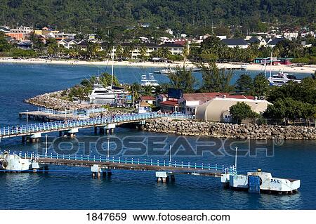 Cruise Ship Pier; Ocho Rios, Saint Ann Parish, Jamaica View Large Photo Image Stock Photo - Cruise Ship Pier; Ocho Rios, Saint Ann Parish, Jamaica. Fotosearch