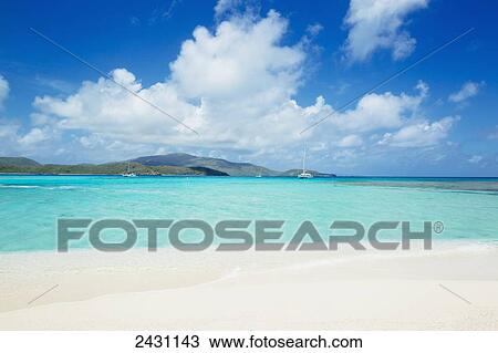 Crystal blue waters and white sandy beach; Necker Island, British Virgin Islands View Large Photo Image Stock Image - Crystal blue waters and white sandy beach; Necker Island, British Virgin Islands. Fotosearch