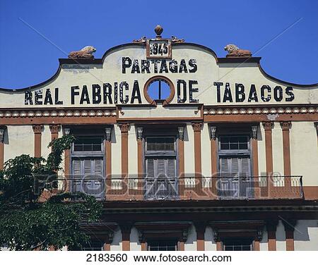 Stock Image - Cuba, Habana Vieja; Havana, Capitolio, Cigar Factory (Fabrica De Tabacos Partagas). Fotosearch