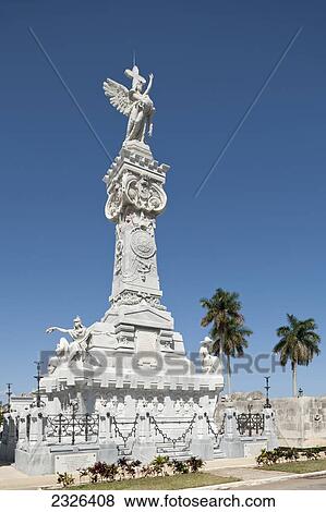 Stock Photo - Cuba, second largest cemetery in the world; Havana, Colon Cemetery, Las Victimas de la Caridad. Fotosearch
