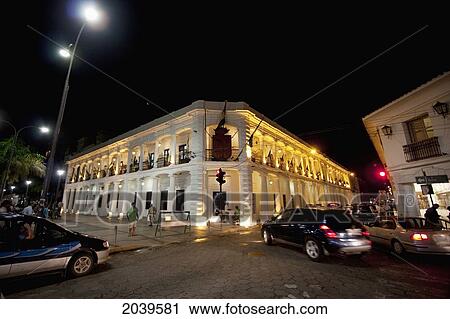 Stock Image - Cultural And Tourism Centre At Night, Santa Cruz De La Sierra, Bolivia. Fotosearch