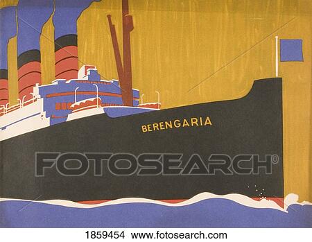 Picture - Cunard Line Promotional Brochure For Berengaria Circa 1930. Fotosearch