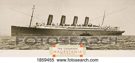 Cunard Line Promotional Brochure For Mauretania Circa 1930. The World's Fastest Liner At The Time. View Large Photo Image Stock Photography - Cunard Line Promotional Brochure For Mauretania Circa 1930. The World's Fastest Liner At The Time.. Fotosearch