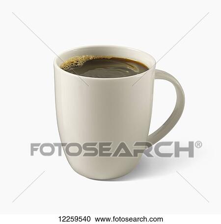 Cup of coffee on a white background View Large Photo Image Stock Image - Cup of coffee on a white background. Fotosearch