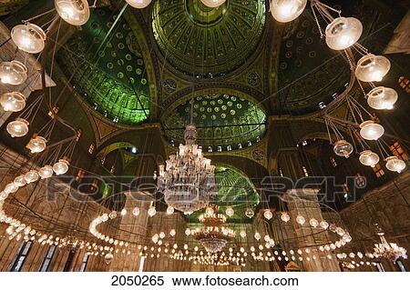 Cupola And Lamps In The Interior Of The Prayer Hall Of Mohammed Ali Mosque In The Citadel Of Cairo, Al Qahirah, Egypt View Large Photo Image Stock Photography - Cupola And Lamps In The Interior Of The Prayer Hall Of Mohammed Ali Mosque In The Citadel Of Cairo, Al Qahirah, Egypt. Fotosearch