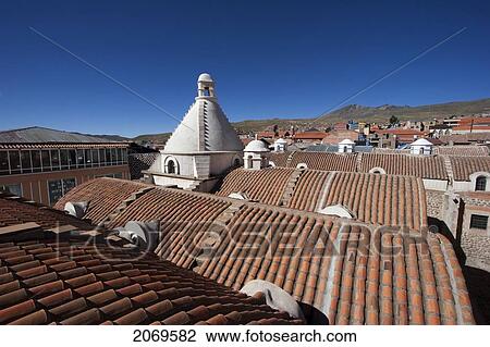 Stock Image - Cupola Atop The Roof Of The Casa Nacional De Moneda (National Mint), Potos. Fotosearch