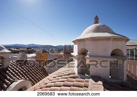 Stock Image - Cupola Atop The Roof Of The Casa Nacional De Moneda (National Mint), Potos. Fotosearch