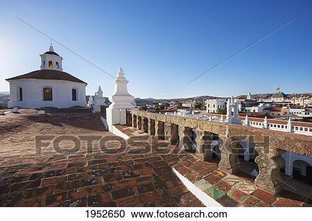 Stock Image - Cupola atop the roof of the San Felipe Neri Church and Convent, Chuquisaca Department, Bolivia. Fotosearch