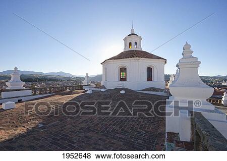 Stock Photo - Cupola atop the roof of the San Felipe Neri Church and Convent, Chuquisaca Department, Bolivia. Fotosearch