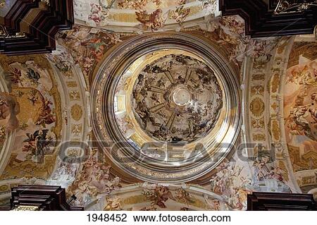 Stock Image - Cupola of the Abbey Church of Stift Melk Benedictine Monastery, Lower Austria, Austria. Fotosearch