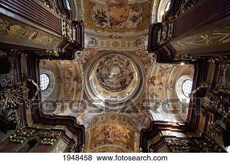 Cupola of the Abbey Church of Stift Melk Benedictine Monastery, Lower Austria, Austria View Large Photo Image Stock Photo - Cupola of the Abbey Church of Stift Melk Benedictine Monastery, Lower Austria, Austria. Fotosearch