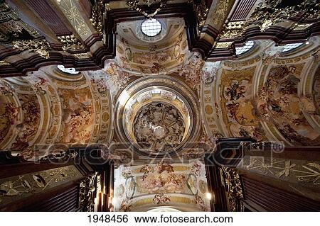 Cupola of the Abbey Church of Stift Melk Benedictine Monastery, Lower Austria, Austria View Large Photo Image Stock Photograph - Cupola of the Abbey Church of Stift Melk Benedictine Monastery, Lower Austria, Austria. Fotosearch