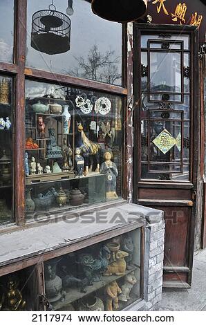 Picture - Curios Displayed In A Window; Beijing China. Fotosearch