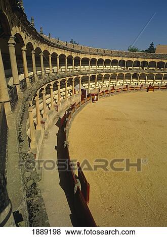 Stock Photo - Curved Walls Of Plaza De Toros. Fotosearch