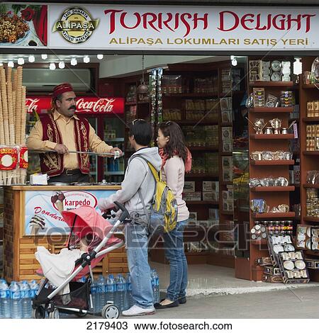 Customers At A Shop Selling Turkish Delight; Istanbul Turkey View Large Photo Image Stock Image - Customers At A Shop Selling Turkish Delight; Istanbul Turkey. Fotosearch