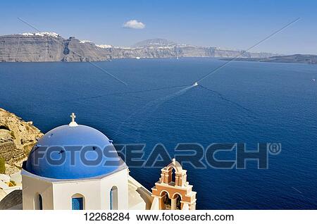 Cycladic architecture and cliffs along the coastline; Fira, Santorini, Cyclades, Greek Islands, Greece View Large Photo Image Picture - Cycladic architecture and cliffs along the coastline; Fira, Santorini, Cyclades, Greek Islands, Greece. Fotosearch