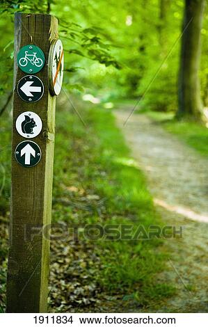 Cycle And Walking Path Sign Post Beside Path, Weybourne, Norfolk, Uk View Large Photo Image Picture - Cycle And Walking Path Sign Post Beside Path, Weybourne, Norfolk, Uk. Fotosearch