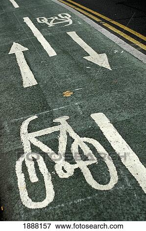 Cycle Path, Close Up View Large Photo Image Stock Photo - Cycle Path, Close Up. Fotosearch