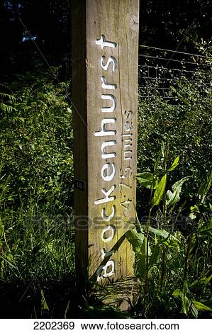 Cycling Route Sign In New Forest National Park, Hampshire, Uk View Large Photo Image Stock Photo - Cycling Route Sign In New Forest National Park, Hampshire, Uk. Fotosearch