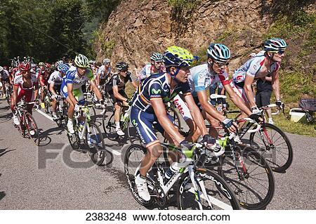 Cyclists in the Tour de France; Pyrenees, France View Large Photo Image Stock Photo - Cyclists in the Tour de France; Pyrenees, France. Fotosearch