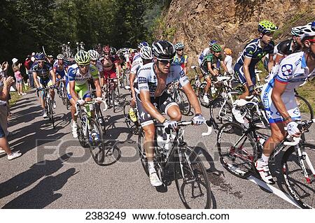Cyclists in the Tour de France; Pyrenees, France View Large Photo Image Stock Photo - Cyclists in the Tour de France; Pyrenees, France. Fotosearch
