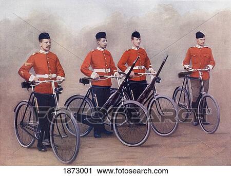 Cyclists Of The Lancashire Fusiliers. From The Book South Africa And The Transvaal War By Louis Creswicke, Published 1900. View Large Photo Image Stock Image - Cyclists Of The Lancashire Fusiliers. From The Book South Africa And The Transvaal War By Louis Creswicke, Published 1900.. Fotosearch