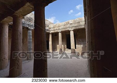 Stock Image - Cyprus, Paphos, Tomb of Kings. Fotosearch