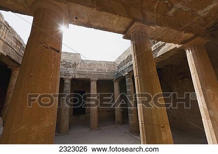 Stock Photograph - Cyprus, Paphos, Tomb of the Kings. Fotosearch