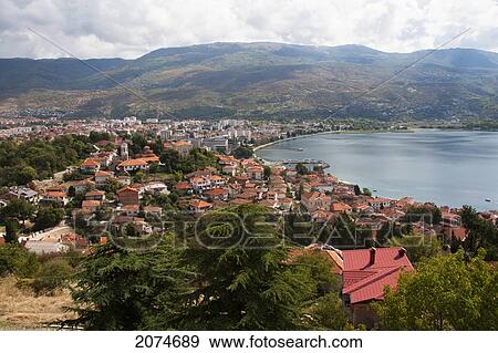 Stock Photo - Czar Samuel's Fortress, Ohrid, Macedonia. Fotosearch