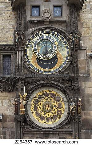 Czech Republic, Astronomical clock at Town Hall; Prague View Large Photo Image Stock Photo - Czech Republic, Astronomical clock at Town Hall; Prague. Fotosearch
