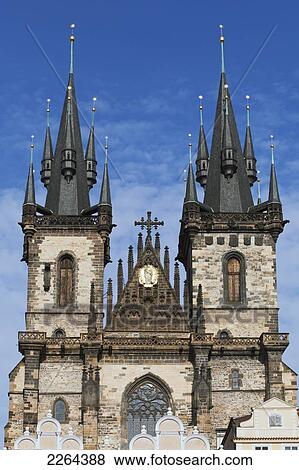 Czech Republic, Facade of Church of Our Lady Before Tyn; Prague View Large Photo Image Stock Photo - Czech Republic, Facade of Church of Our Lady Before Tyn; Prague. Fotosearch