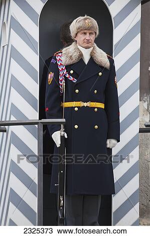 Czech Republic, Guard stands on duty; Prague View Large Photo Image Stock Image - Czech Republic, Guard stands on duty; Prague. Fotosearch