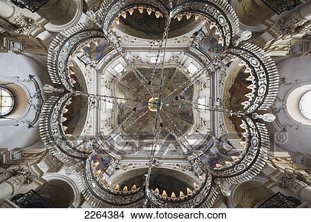 Picture - Czech Republic, Interior of Church of Saint Nicholas; Prague. Fotosearch