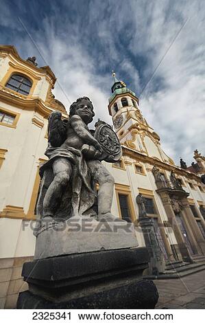 Czech Republic, Low angle view of statue and architecture; Prague View Large Photo Image Stock Image - Czech Republic, Low angle view of statue and architecture; Prague. Fotosearch
