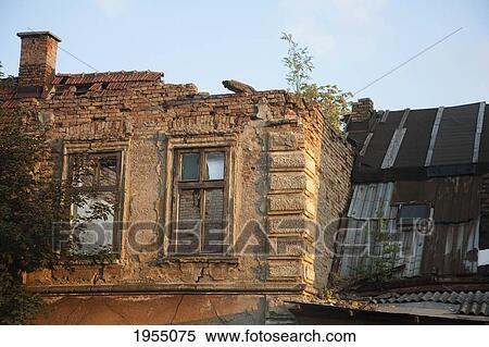 Stock Photography - Damaged Building At Sarajevo, Bosnia And Herzegovina. Fotosearch